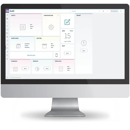 MasterControl Quality Excellence audit-management desktop interface